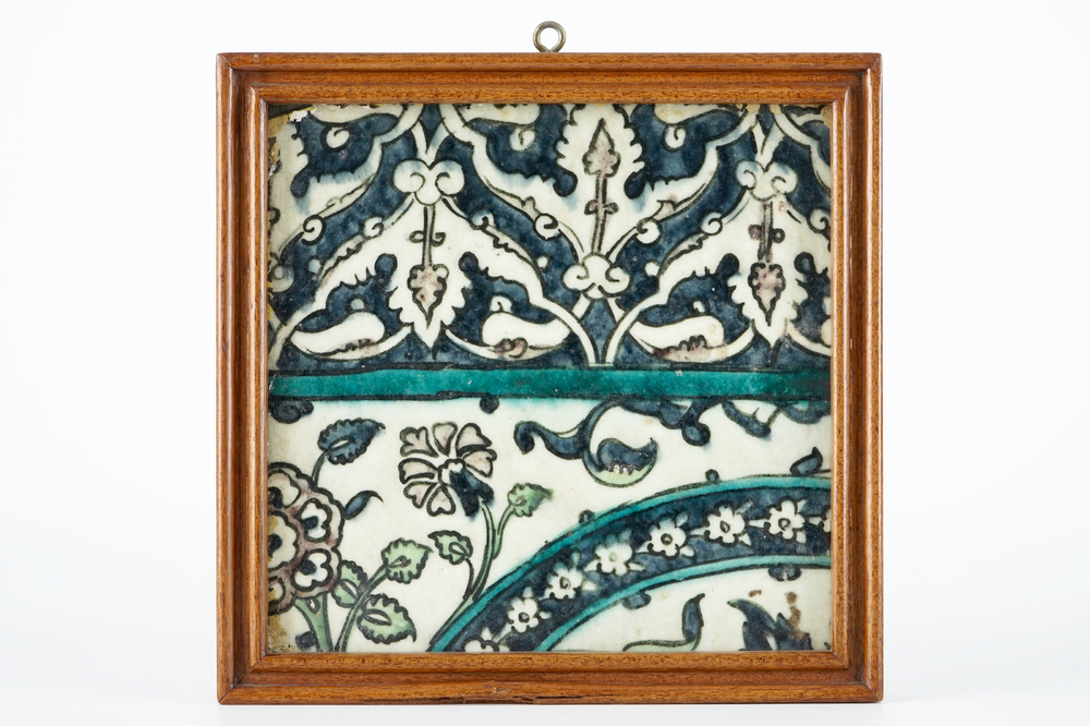 A Damascus pottery tile, Ottoman Syria, ca. 1620