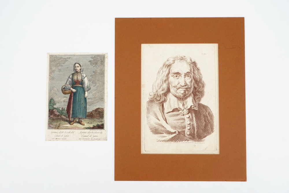 Une grand lot de gravures, cartes et lithographies belges, 17/19&egrave;me