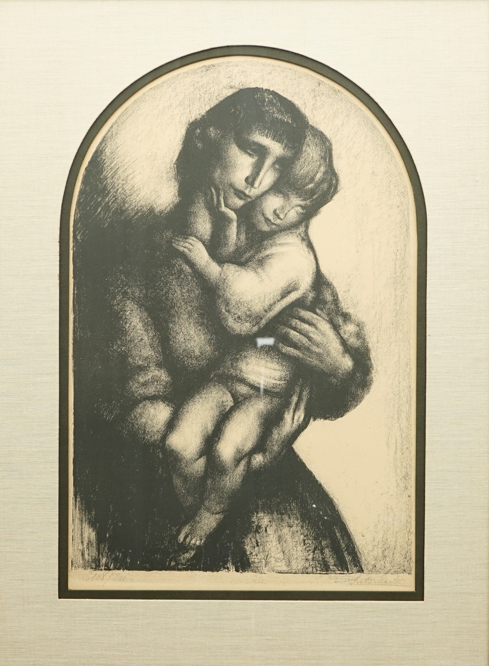 Anto Carte (1886-1954), Mother with child, serigraph