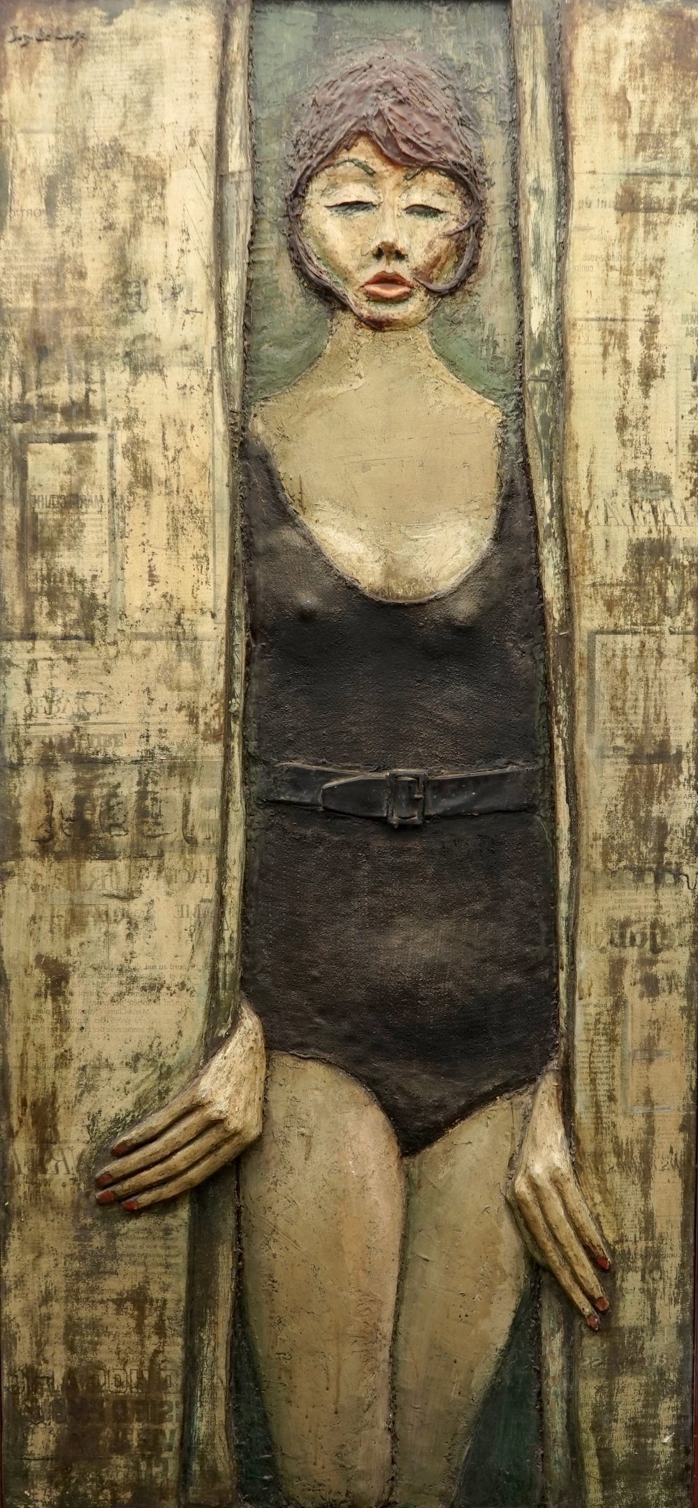 Joz De Loose (1925-2011), Plankenkoorts, 1966, polyester op paneel