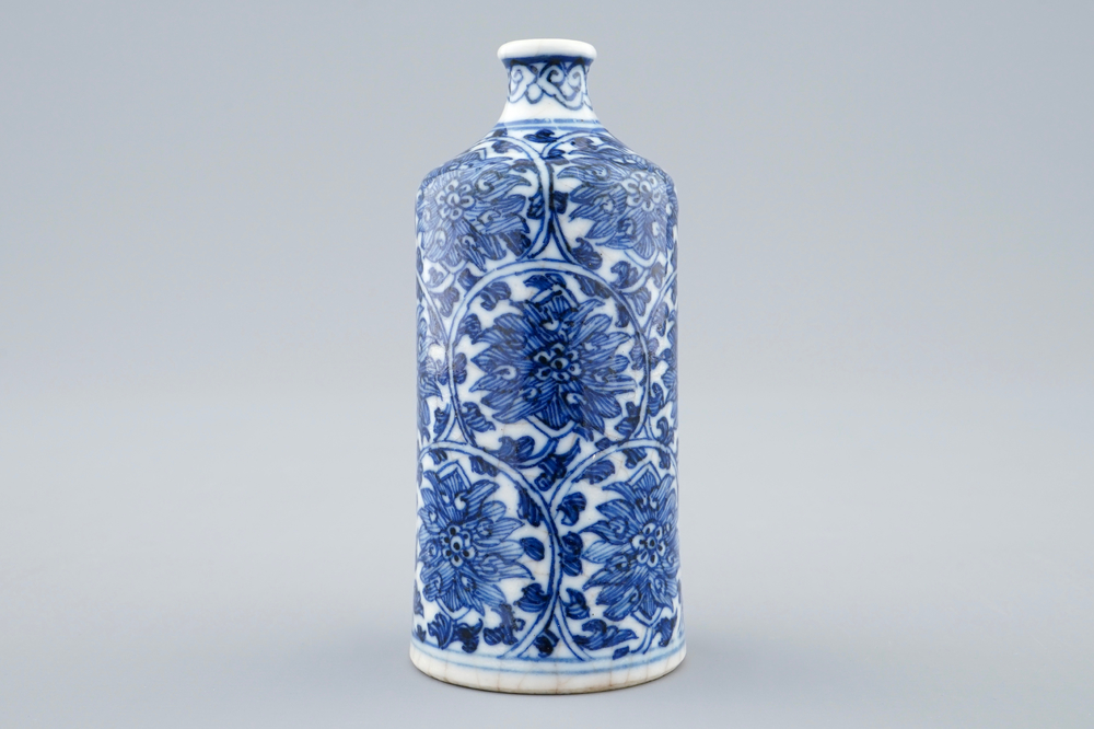 A Chinese blue and white snuff bottle, Yongzheng mark and of the period