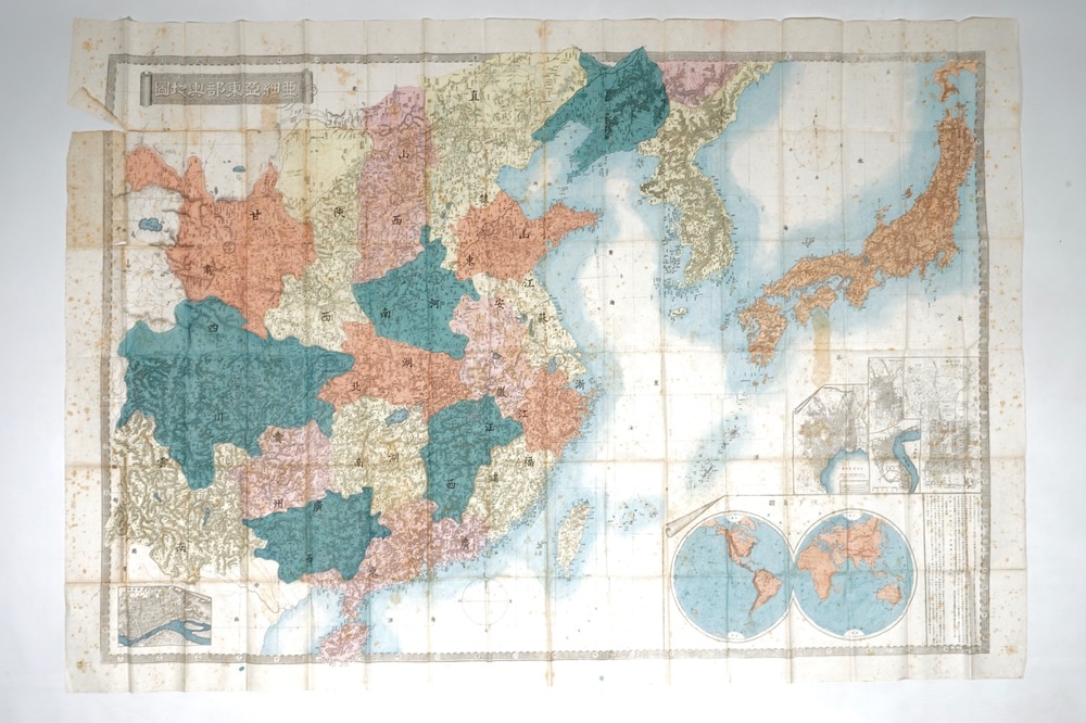 A large printed map of China and its provinces, ca. 1880