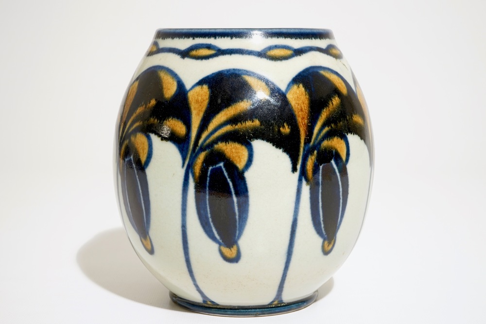 A rare stoneware vase, Charles Catteau for Boch Fr&egrave;res Keramis, ca. 1925