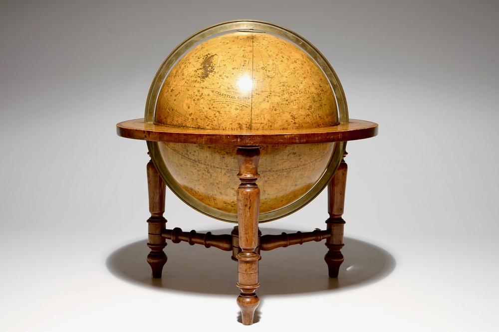 An English celestial globe, George Frederick Cruchley, London, 3rd quarter 19th C.