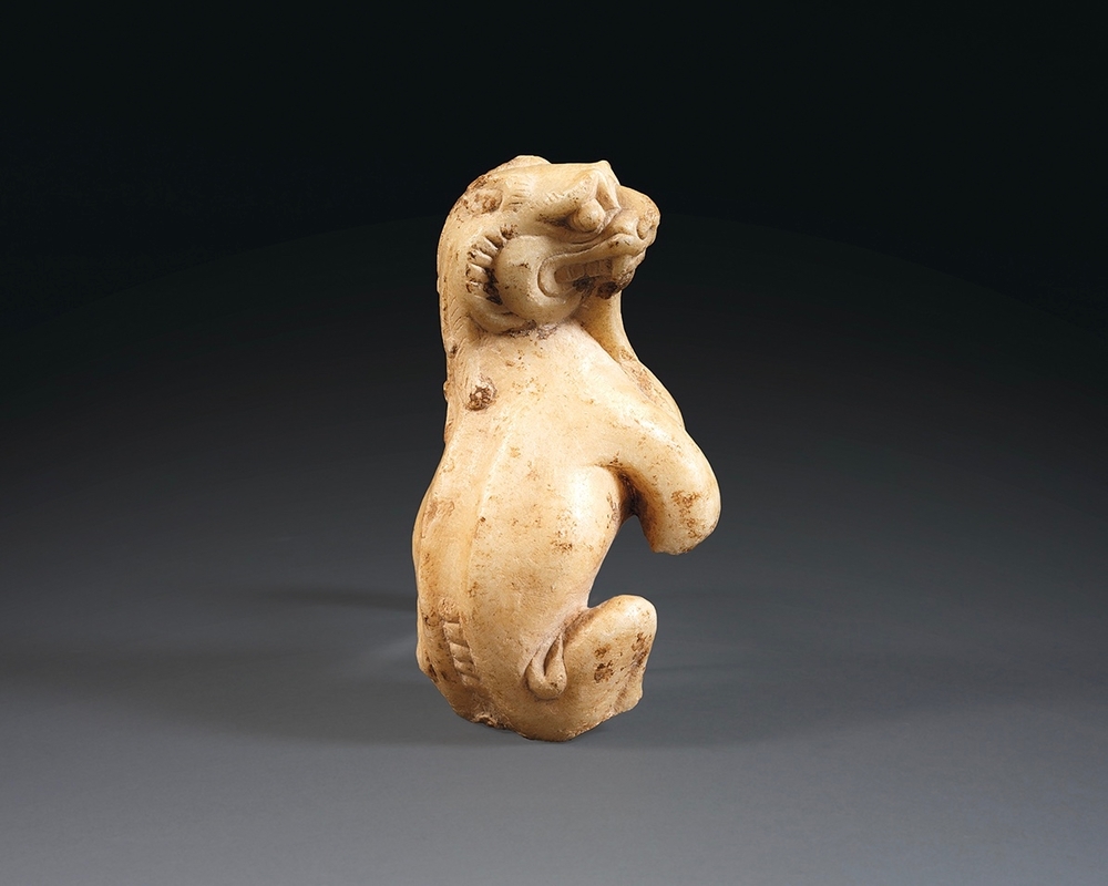 A fragmentary figure of marble lion, China, Tang