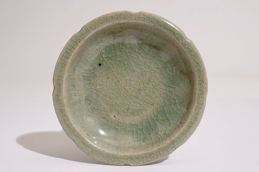A Korean celadon saucer dish, Goryeo dynasty (918-1392)
