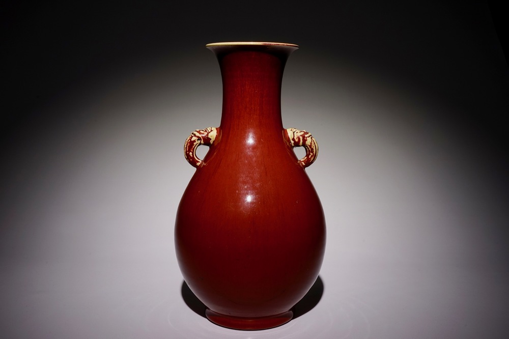 Sang De Boeuf Porcelain Yuhuchunping Vase Sang De Boeuf Porcelain Yuhuchunping Vase