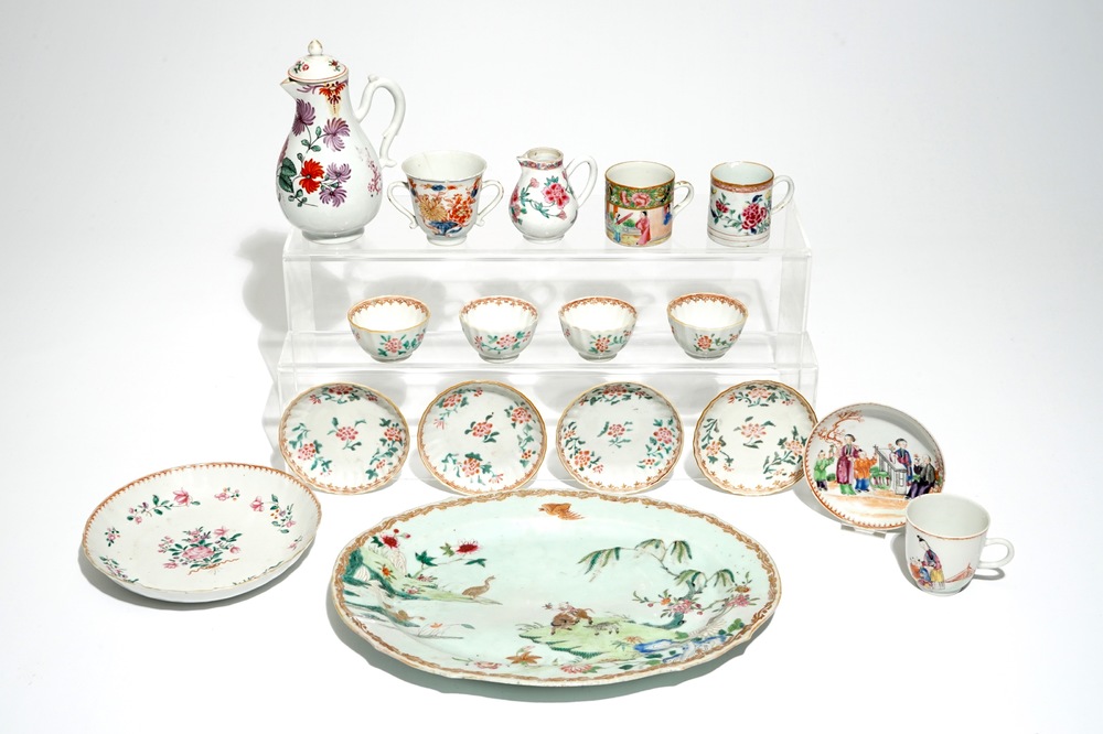 Une collection en porcelaine de Chine famille rose, Yongzheng/Qianlong