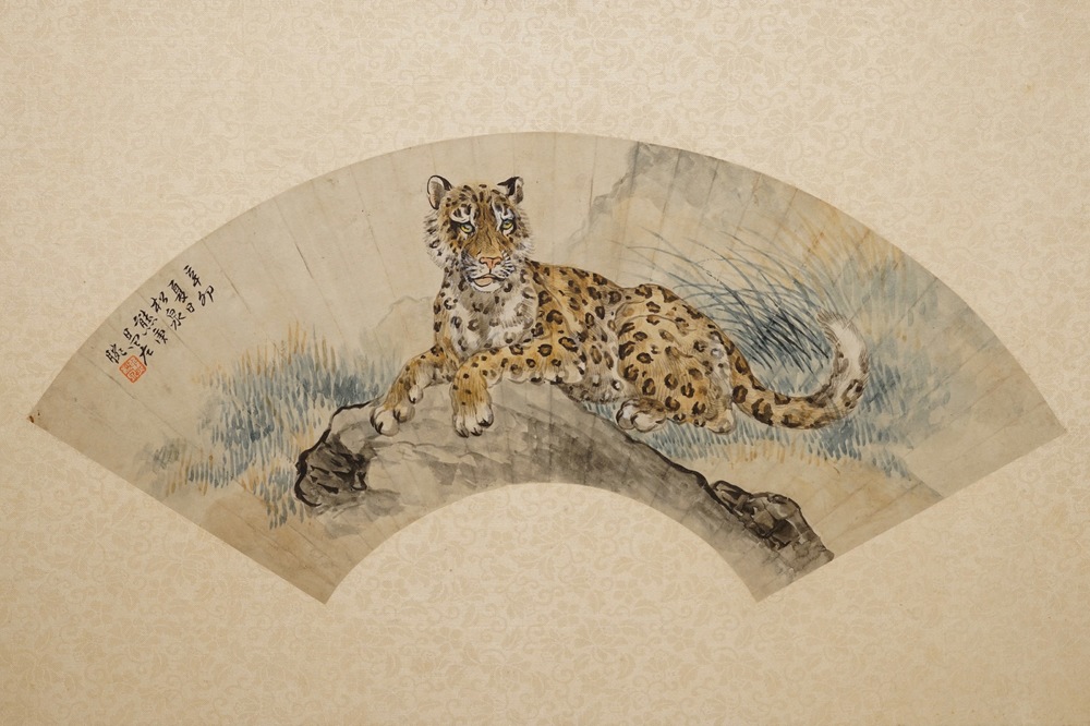 Xiong Gengchang (1884-1961), An amur leopard at rest, dated 1951