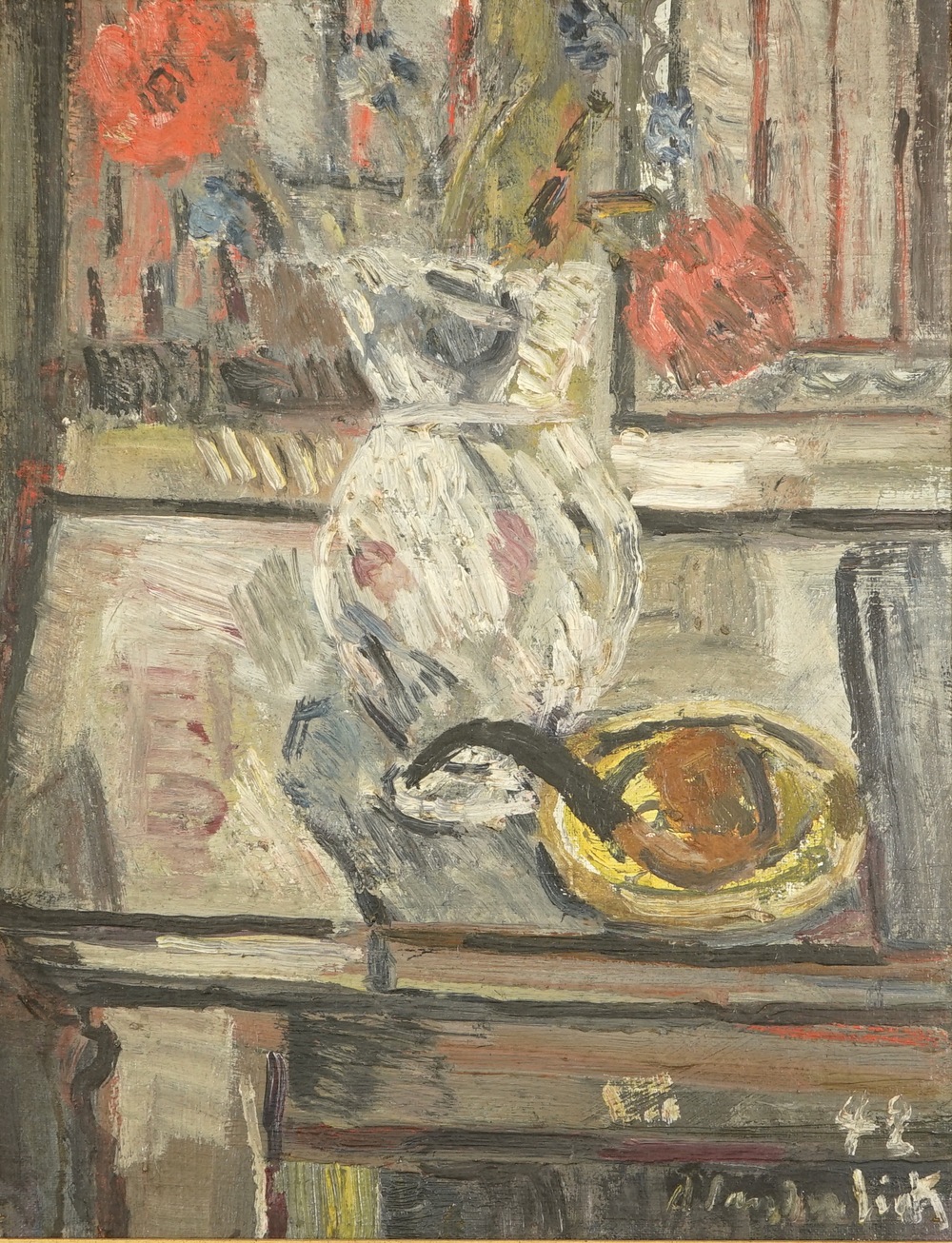 Vanderlick, Armand (Belgi&euml;, 1897-1985), Stilleven met pijp, olie op doek