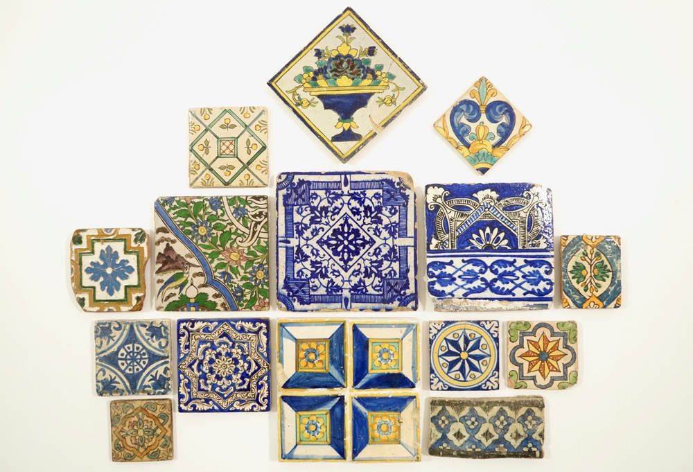 A collection of Spanish and Islamic tiles, 16/19th C.