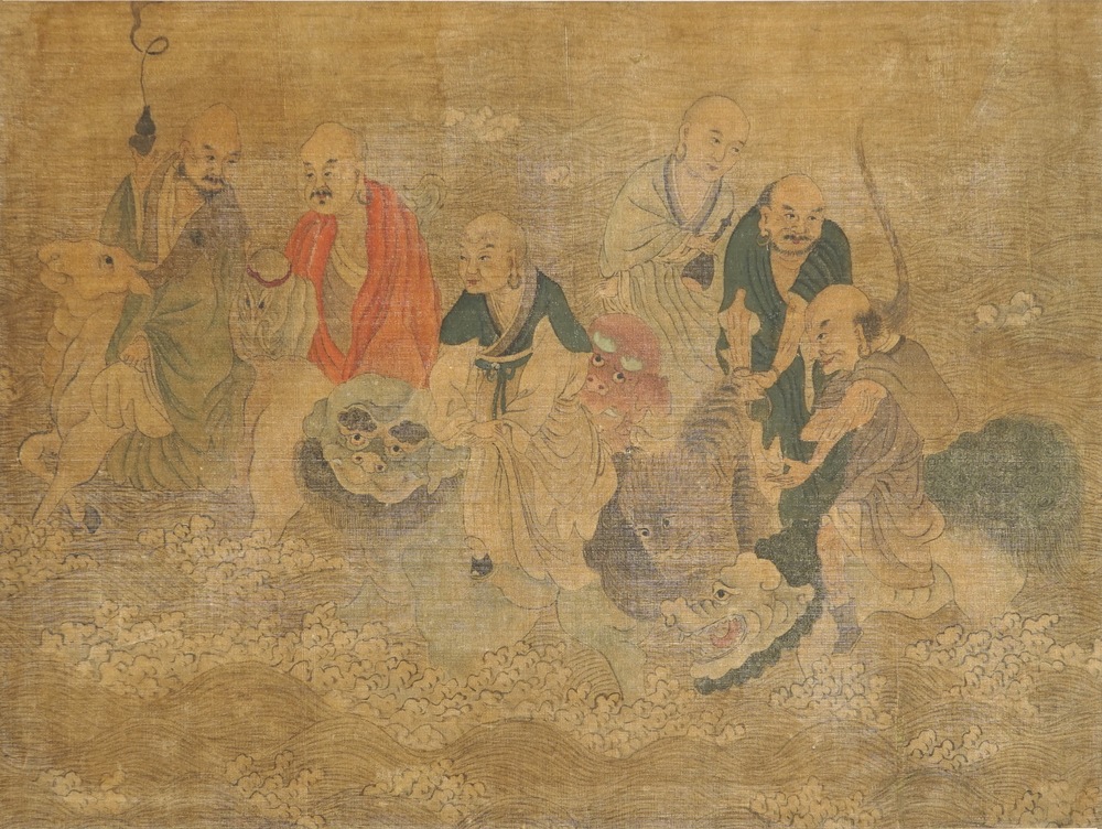 A Chinese silk painting after Wu Daozi, 18/19th C.