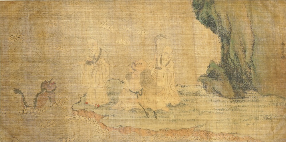 十八到十九世纪  吴道子之后 绢本画  
