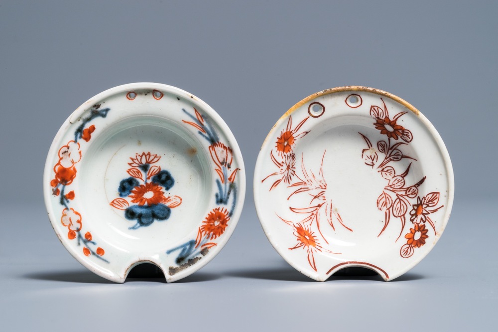Two Japanese Imari miniature shaving bowls, Edo, 18th C.