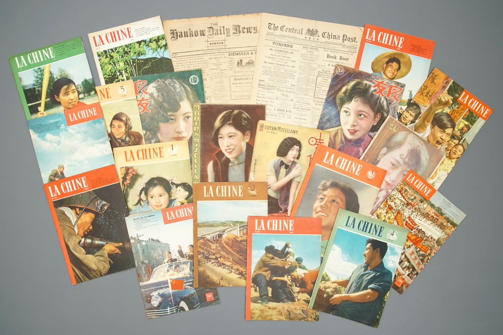 Een collectie Chinese kranten en magazines, tussen 1911 en 1958