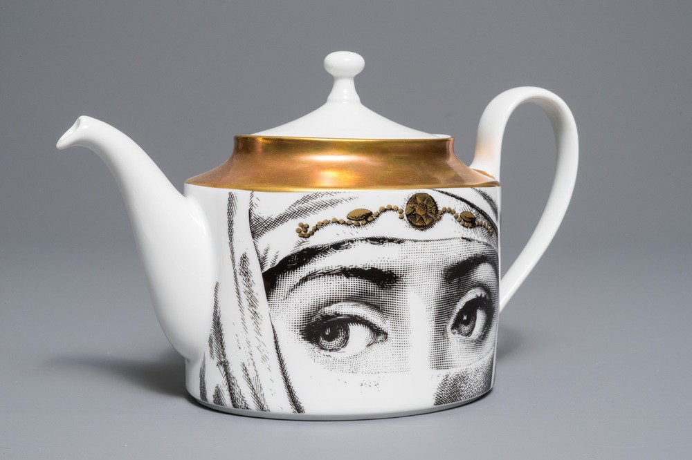 Une th&eacute;i&egrave;re 'Temi i variazone' d'apr&egrave;s Piero Fornasetti, Rosenthal, Allemagne, 1999