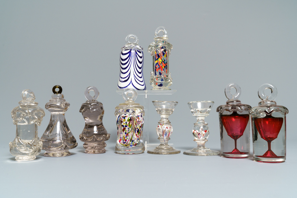 Ten glass paperweights, France, 18/20th C.