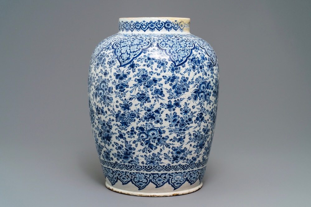 XL Delft Blue Vase H27cm Lidded Vase Blue & White Handpainted Delftware Royal Delft Dutch Pottery Chinoiserie Decor Flower Vase