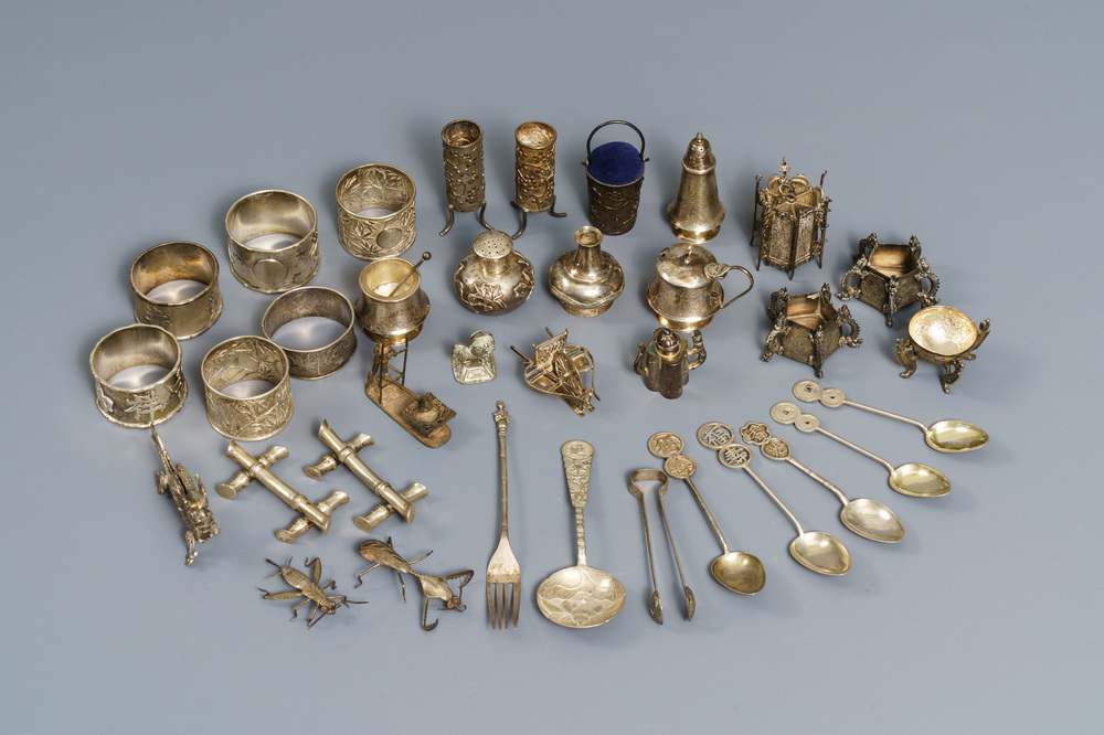 A varied collection of Chinese silver, 19/20th C.