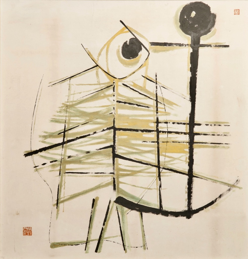 Se Ok Suh (Seok Suh) (Korea, 1929-): Untitled, ink and color on paper