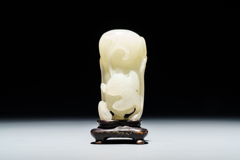 Un mod&egrave;le d'une gourde en jade blanc, Chine, 19&egrave;me