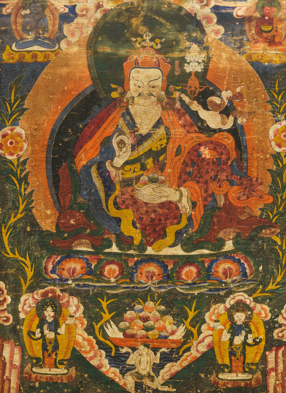 Een thangka met Padmasambhava ofwel Guru Rinpoche, Tibet, 18e eeuw