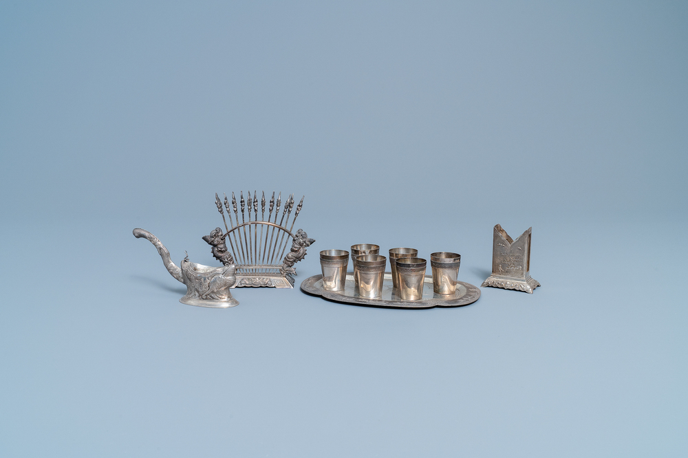 A group of silver wares, Vietnam, early 20th C.