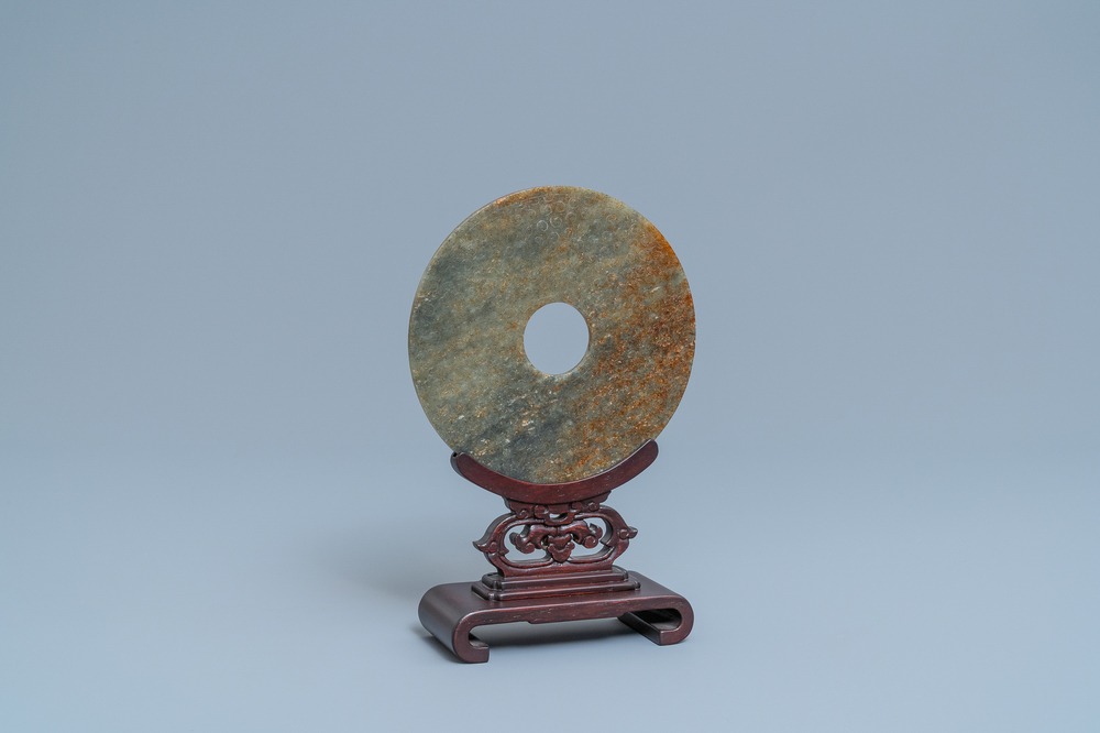 A Chinese jade bi disc, Warring States period or later