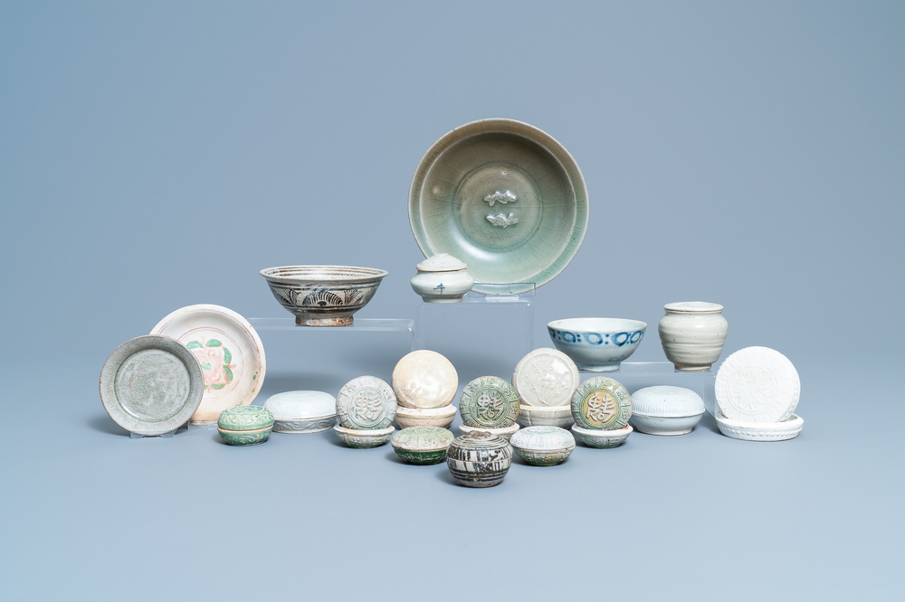 A varied collection of Chinese porcelain and pottery, Song and later