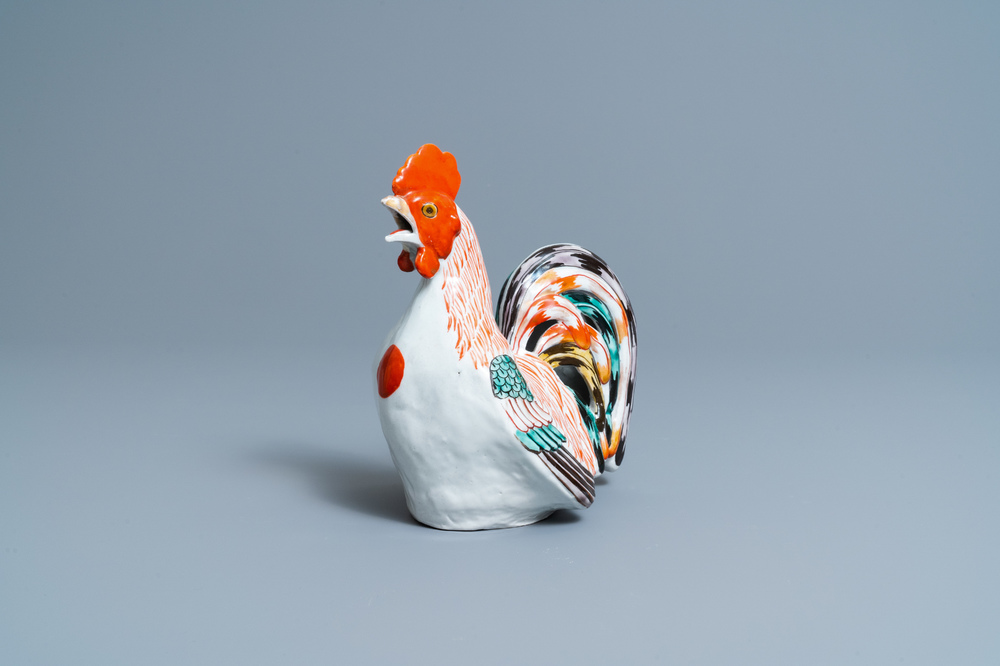 Un mod&egrave;le d'un coq en porcelaine Kakiemon, Japon, Edo, 17&egrave;me