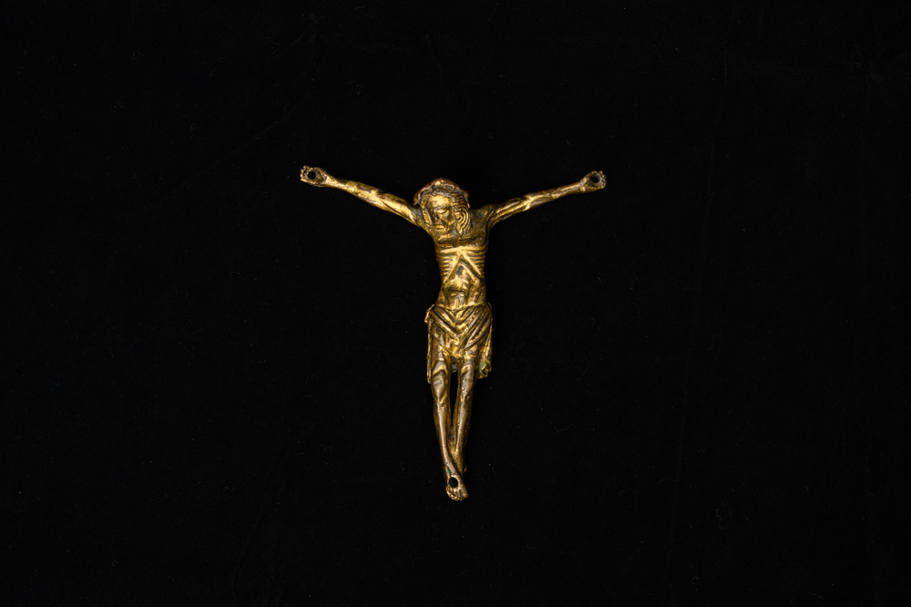 A gilt-bronze Corpus Christi, Italy or Spain, 14th C.