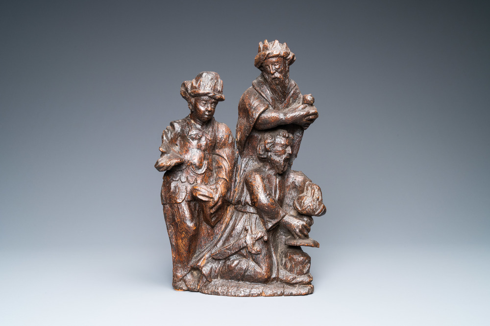 An oak part group depicting 'The adoration of the magi', Rhine Valley, Germany, ca. 1520