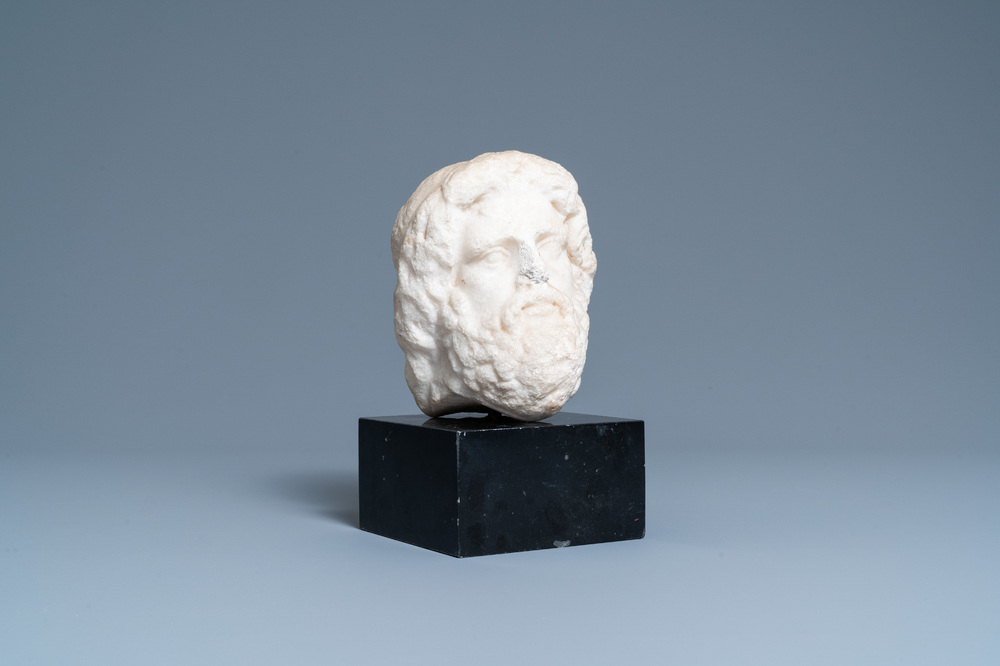 A Roman marble head of a bearded man