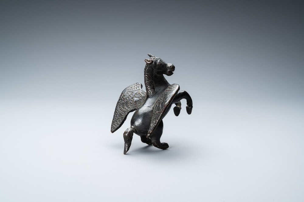 A black-patinated bronze model of Pegasus, Italy, 16th C.