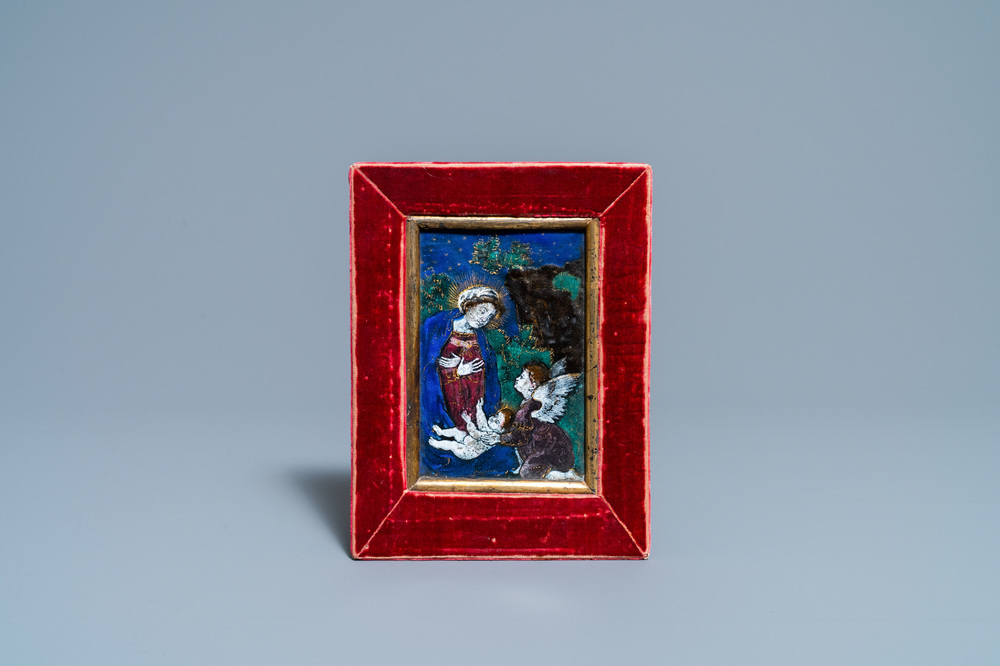 A Limoges enamel plaque, France, early 17th C.