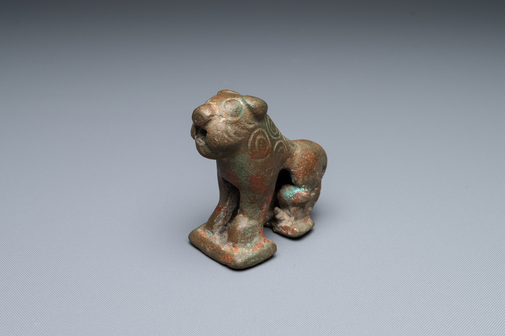 A Luristan bronze lion, Iran, 1st millenium BC