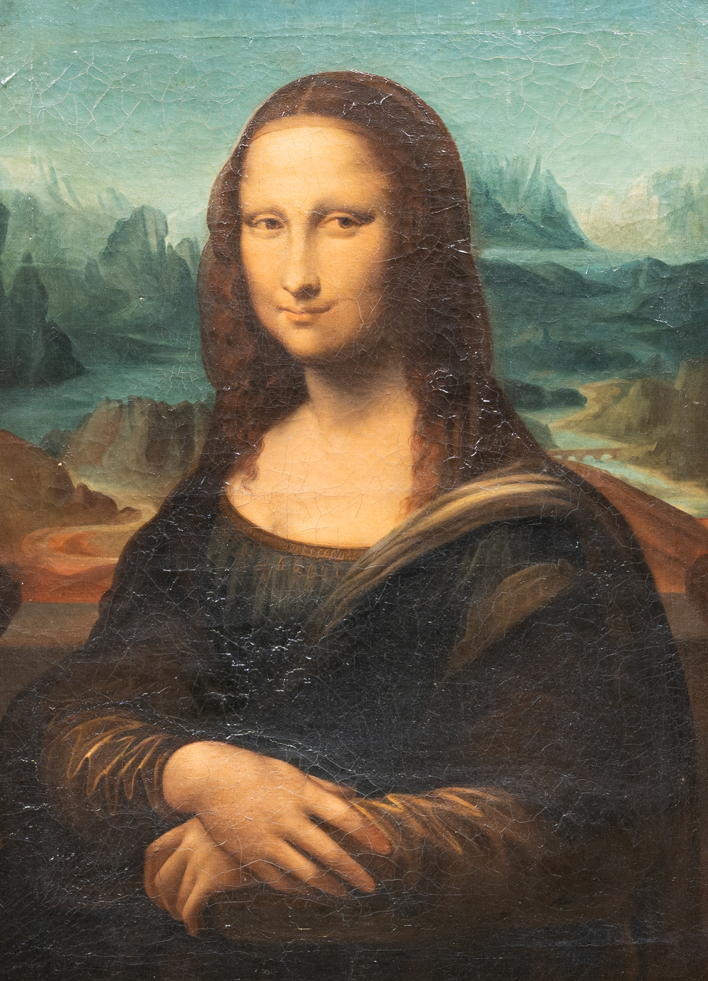 Italian school, after Leonardo da Vinci: 'Mona Lisa', oil on canvas, dated 1839