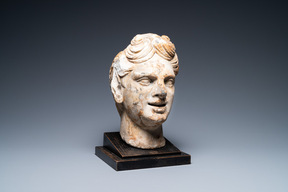 A Roman marble head of a satyr, 2nd/3rd C.