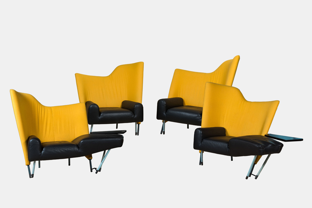 Two pairs of 'Torso' armchairs by Paolo Deganello for Cassina, Italy, [1982]