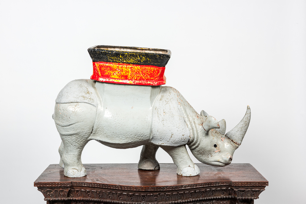 A painted 'rhinoceros' jardini&egrave;re, early 20th C.