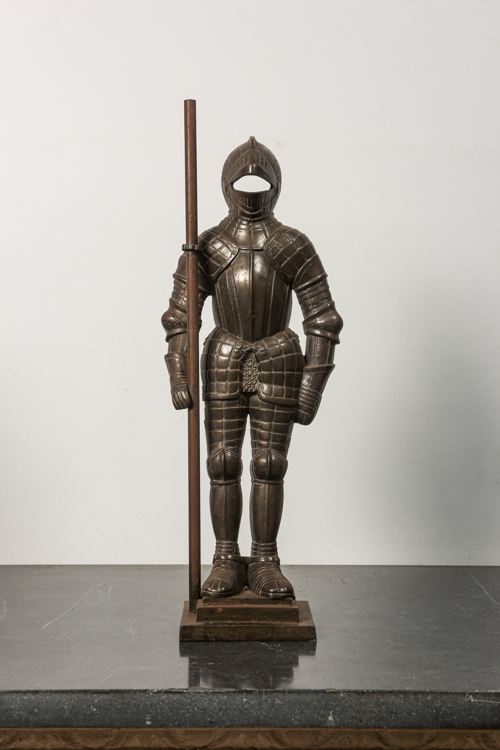 An English cast iron suit of armor, marked Nestor, 20th C.