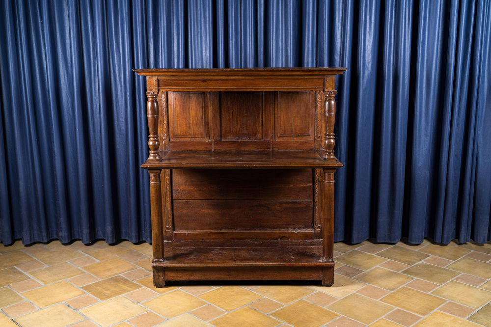 A French walnut dresser with &eacute;tag&egrave;re, Loire Valley, early 17th C.