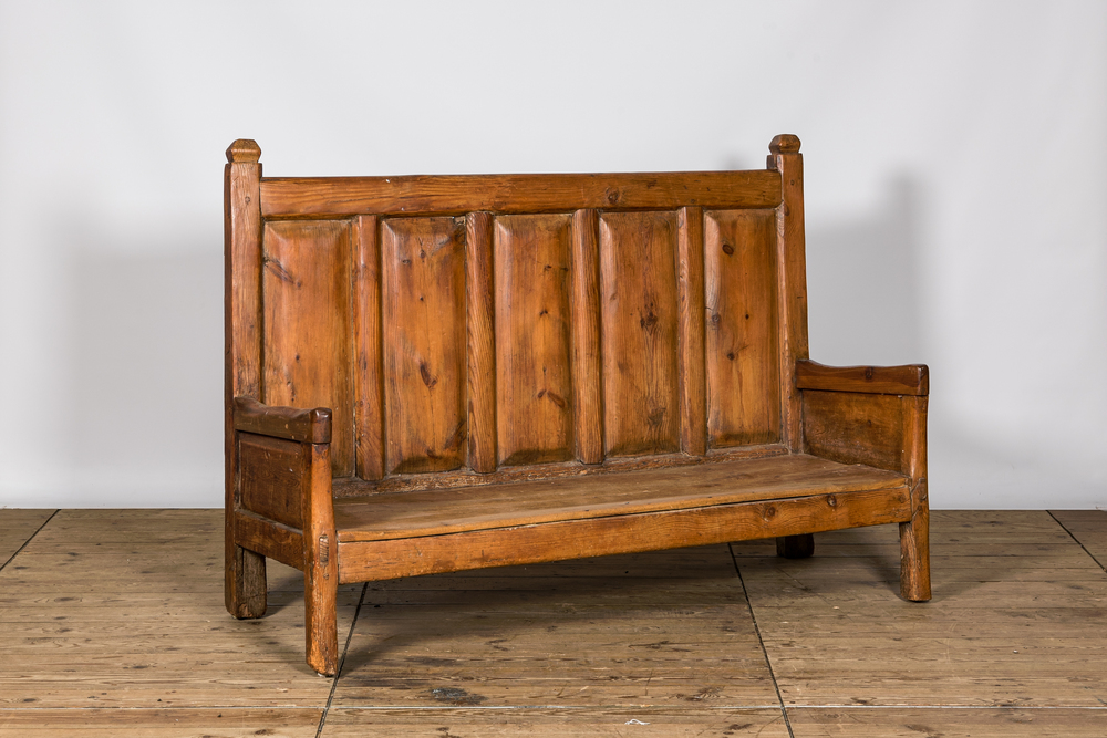 A large Spanish hall bench, 18th C.