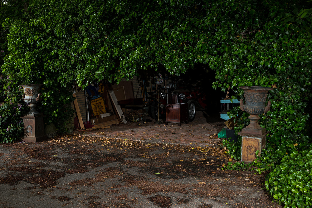 Une paire de vases de jardin sur pieds en fonte, France, 20&egrave;me