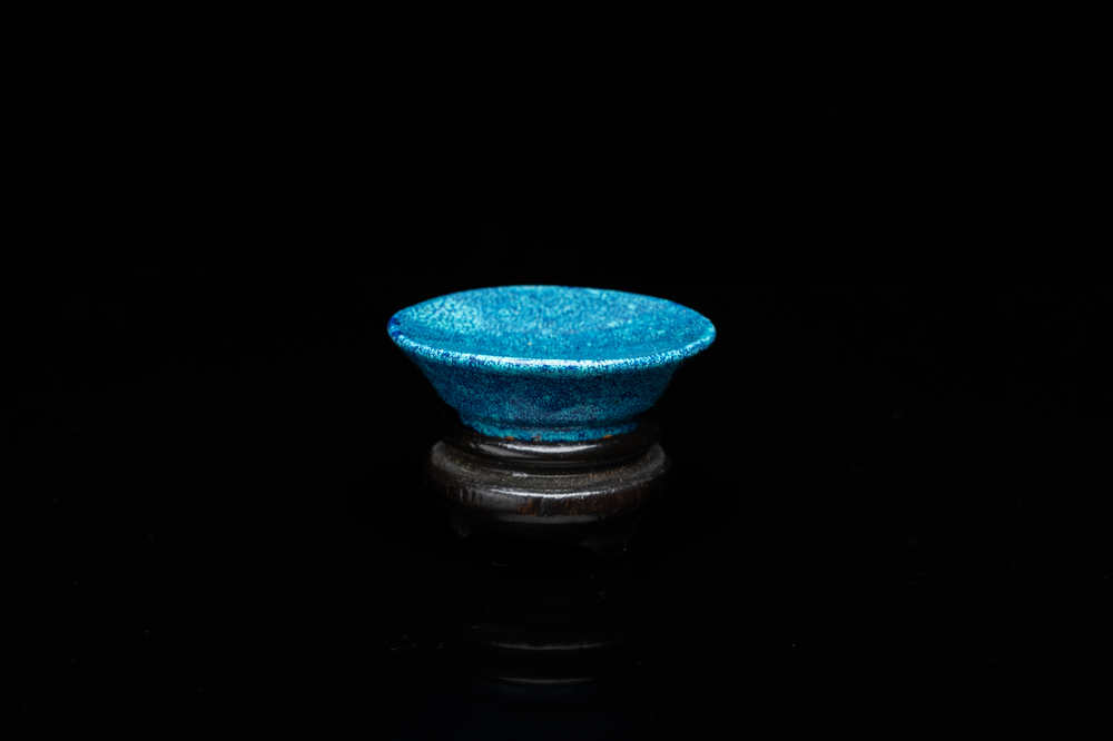 A Chinese robin's egg-glazed miniature dish, 19/20th C.