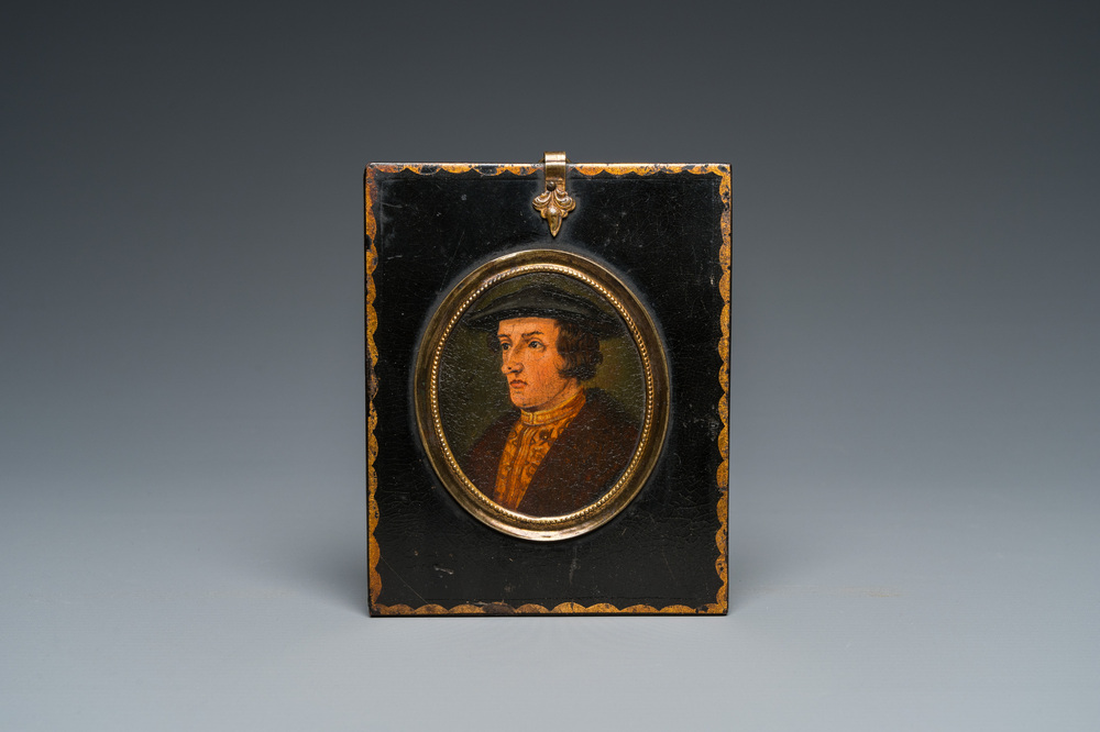 A portrait miniature of Otto II von Wolfskeel, probably Germany, 19th C.