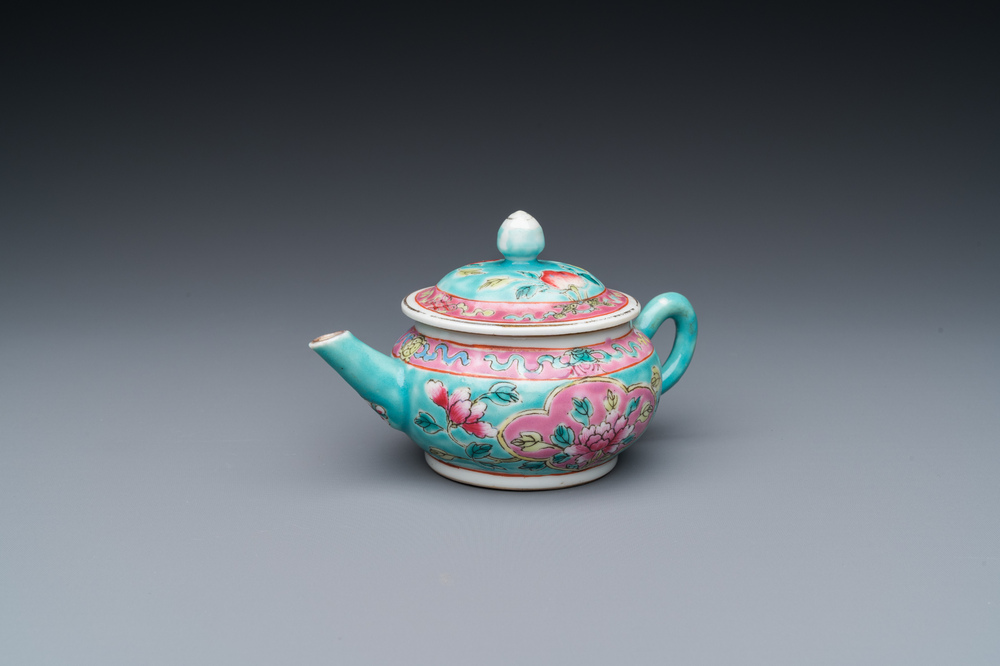A Chinese famille rose teapot for the Straits or Peranakan market, 19th C.