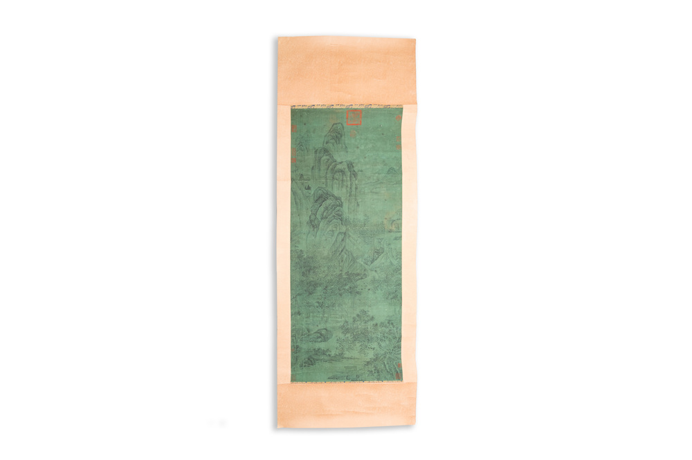 Follower of Li Cheng 李成 (919-967): 'Mountainous landscape with pine trees', ink on silk