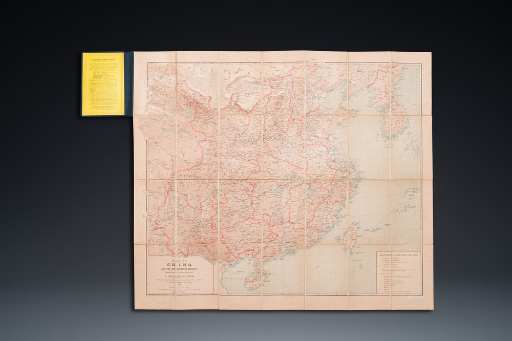 Emil Bretschneider (1833 &ndash; 1901): Map of China and the surrounding regions, second edition, Edward Stanford Ltd., Londen, 1900