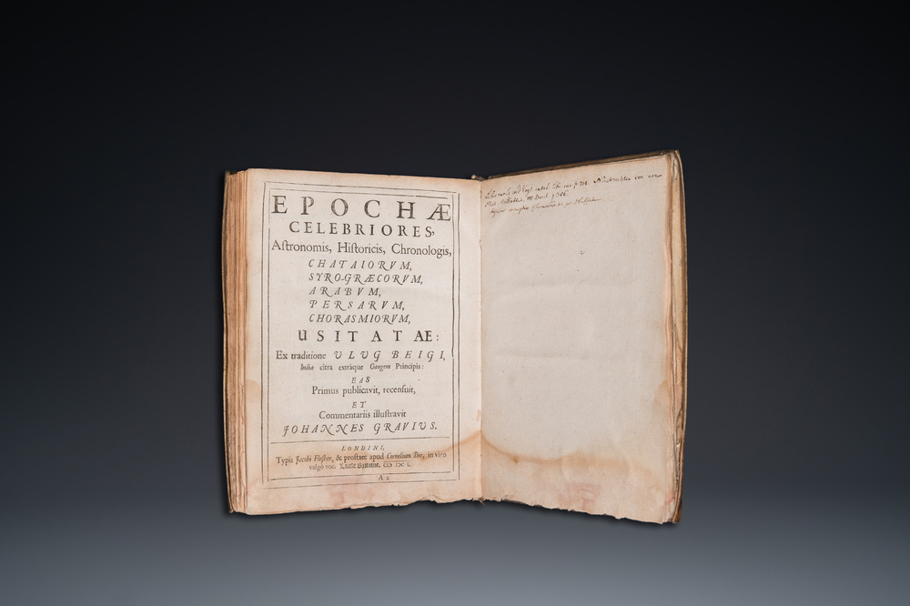 Ulugh Beg (1394-1449) &amp; John Greaves (1602-1652): Epochae celebriores (...), London, 1650